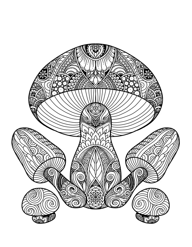 Free Printable Magical Mushroom Coloring Page - Mama Likes This